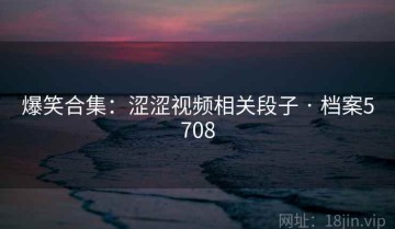 爆笑合集：涩涩视频相关段子 · 档案5708