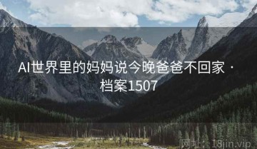 AI世界里的妈妈说今晚爸爸不回家 · 档案1507